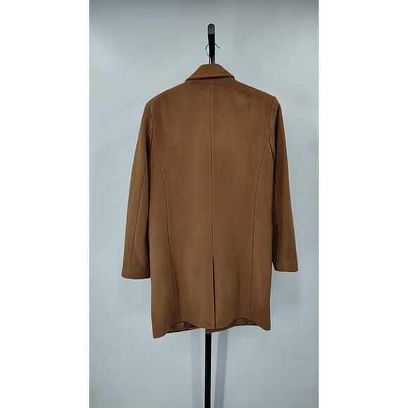 Quince Women Italian Wool Overcoat Caramel Outerwear M - Picture 2 of 2